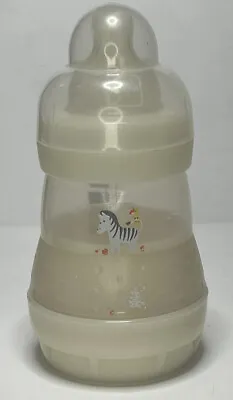 £5.83 • Buy 4 Oz Mam Reborn Baby Bottle With Fake Formula Milk - Cream Color With Zebra