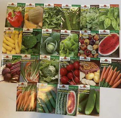 Garden Seeds Lot Of 22 Packs Of Burpee Vegetable & Herbs Dated 2021 • $19.98