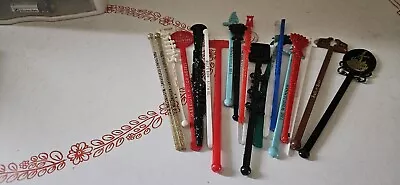 Lot Of 21 Vintage Swizzle Sticks Cocktail Stirrers Hotels Bars Resorts - Nice • $13.99