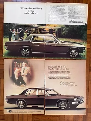 2x Holden HQ Statesman Magazine Ads Caprice DeVille 1971 1972 1973 • $19.95