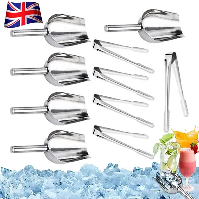 10x Wedding Bar Sweet Candy Buffet BBQ Party Kitchen Scoop Ice Cube Tongs Tools • £8.29