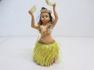 Vintage Hawaii Wind-Up Hula Girl Dancer Tin Base Japan • $49.99