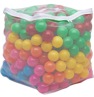 BPA Free Crush-Proof Plastic Ball Pit Balls With Storage Bag Pack Of 400 • $29.99