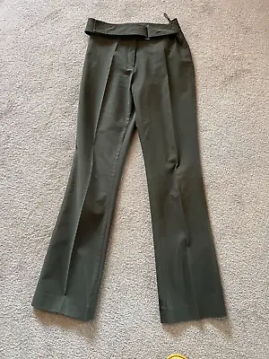 Karen Millen Ladies Stretch Green Trousers Size 10 • £9.99