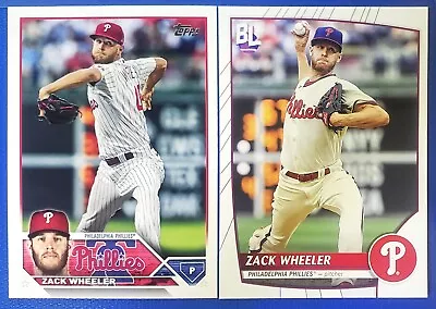 2023 Topps Big League & Series Two Zack Wheeler Philadelphia Phillies Lot Of 2 • $1.99