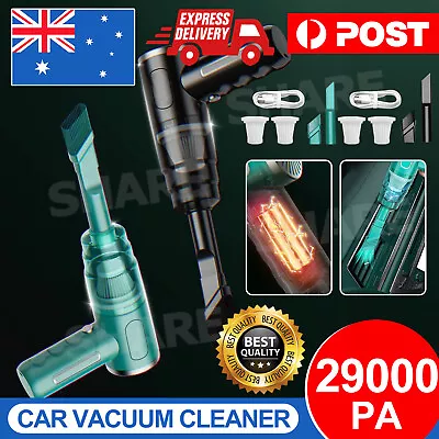 29000PA Powerful Car Vacuum Cleaner Wet/Dry Cordless Suction Handheld Vacuumimg • $15.95