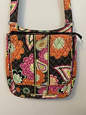 Vera Bradley Ziggy Zinnia Mailbag Crossbody Bag Multicolor Floral Purse • $34.97