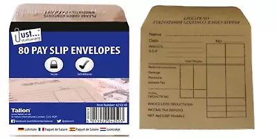 50 Gummed Wage Packets Pay Envelopes Staff Salary Slip Business Shop Office NEW • £3.49