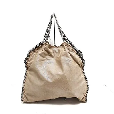 Auth Stellamccartney Falabella 234387 W9056 Beige Fake Suede Hardware - • $211