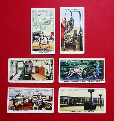 Wills  six Vintage  1938 Cigarette Cards   Railway Equipment  4-9-31-38-47-48 • £1.49