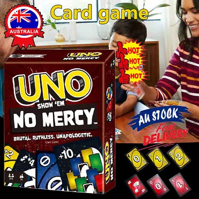 UNO- Show ‘em No Mercy Card Game For Kids Adults & Family Night Parties Travel • $11.56