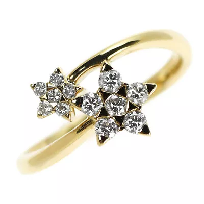 Star Jewellery K18YG Diamond Ring 0.20ct Star - Auth Free Shipping From Japan- A • $1150.31