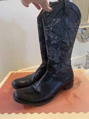 Mark Nason Derry Black Biker Boots Size 8.5 • $95