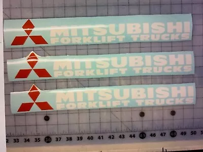 3-Mitsubishi Forklift Truck Decal Sticker 17 Inches White Or Black • £17.10