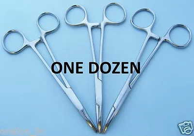 LOT OF 12 NEW 5  Mosquito Curved Locking Hemostat Forceps Stainless OR Grade SS • $12.99