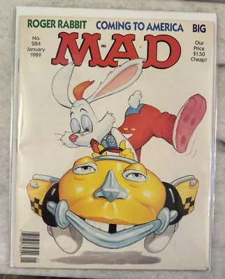 MAD Magazine #284 January 1989 - Roger Rabbit Coming To America Big Movies • $16.99