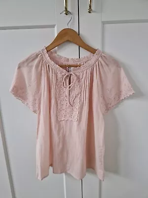 BNWT Velvet By Graham And Spencer Cotton Pink Top Blouse XS £130 • £34