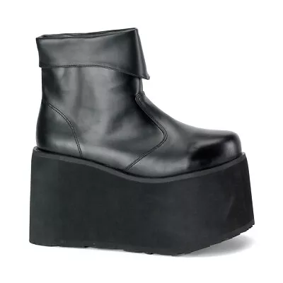 Men's Black Monster Frankenstein Big Platform Halloween Costume Boots MON02/B/PU • £88.90