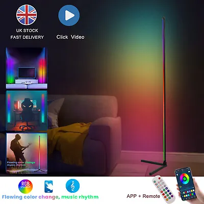 RGBW Colour Changing LED Floor Light Minimalist Mood Lamp Corner Stand 59in Tall • £25.99
