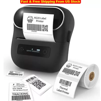 M220 Bluetooth Label Maker Machine Portable Wireless Thermal Barcode Printer Lot • $6.50