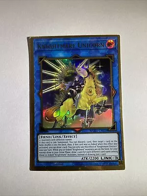 Knightmare Unicorn MGED-EN034 1st Edition Gold Rare Yugioh Card Alternative Art • £1.59