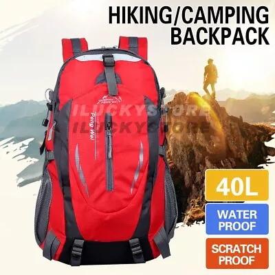 40L Hiking Backpack Bag Camping Travel Outdoor Luggage Rucksack Waterproof • $23.99