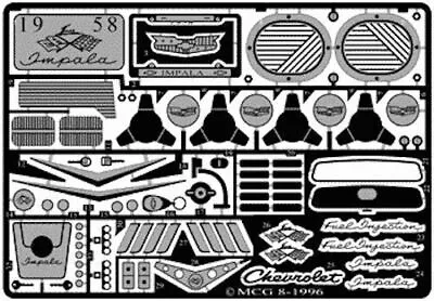 Model Car Garage 2088 1/25 1958 Chevrolet Impala Photo Etched Detail Set • $14.99