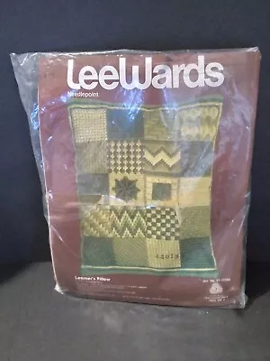 Vintage 1980s Needlepoint Sampler Pillow Kit NIP Shades Of Green 9 X12  Learner' • $19.99