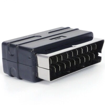 £3.49 • Buy Scart Plug To 3 RCA Composite Phono Adapter Converter In Out Lead For TV DVD VCR