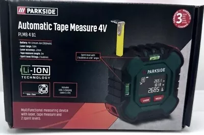 Parkside -  Automatic Tape Measure 4V (PLMB 4 B1) - 50M Laser | BRAND NEW • £16.99