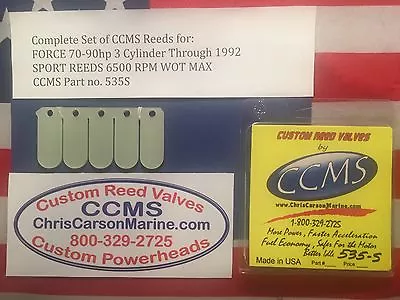 CCMS Force Sport Outboard Reed Reeds 70-90 Hp 3 Cyl Through 1992 PN535S • $60