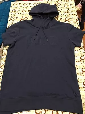 New Puma Seasonal Short Sleeve Hoodie (568142-10) Peacoat Men's Size (L) $70 • $45