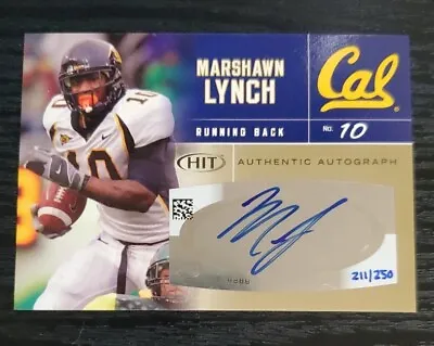 2007 Sage Hit #A24 Marshawn Lynch Auto /250 • $65