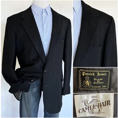 $94 • Buy Patrick James Mens Sport Coat Blazer Two Button Jacket Camel Hair 48L USA
