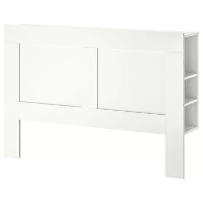 IKEA Exclusive BRIMNES White Headboard With Storage Compartment 146x28x111cm • £115.58