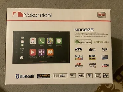 NAKAMICHI NA6605 6.8” Capacitive Panel 2-DIN Apple CarPlay Android Auto Receiver • $159.99