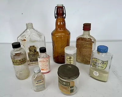 Lot Of 9 Vintage Glass Jars And Bottles • $15