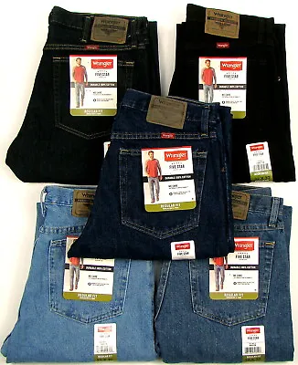 Wrangler Jeans REGULAR FIT New Mens Zipper Fly MANY SIZES AND COLORS NWT  • $29.99