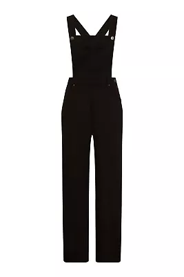 £39.99 • Buy Hell Bunny  Rockabilly Vintage Style Contrast Stitching Denim Dungarees XL