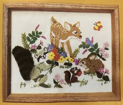 Vtg Rare The Creative Circle Forest Friends Crewel Embroidery Kit #0536 • $25