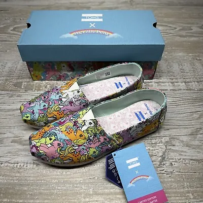 My Little Pony Power Print X Toms Alpargata Flats Shoes Women’s Size 7 NEW • £66.49