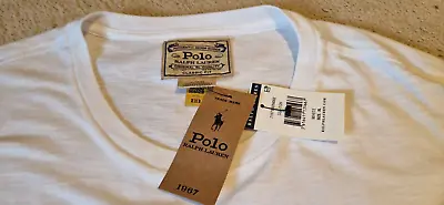 Men's Ralph Lauren T-Shirt Top Size XL BNWT White NEW (C46) • £40