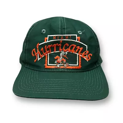 Vintage 90’s Miami Hurricanes NCAA Sports Snapback Hat • $25