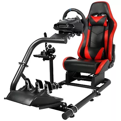 Dardoo Racing Sim Cockpit With Red Seat Fit Logitech G29 G27 Thrustmaster T300RS • £299.99