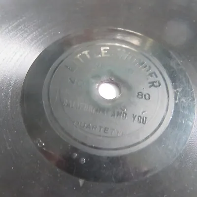 78 Rpm 5 In. Vintage Little Wonder Record -No.80 California And You -Patent 1909 • $4.95