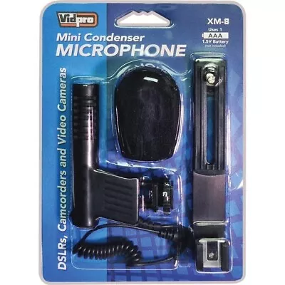 Vidpro Mini Condenser Microphone XM-8 For DSLRs Camcorders & Video Cameras • $9.99