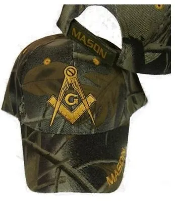 Mason Baseball Cap Masonic Hat Masons Compass Square Mossy Oakleaf • $9.88