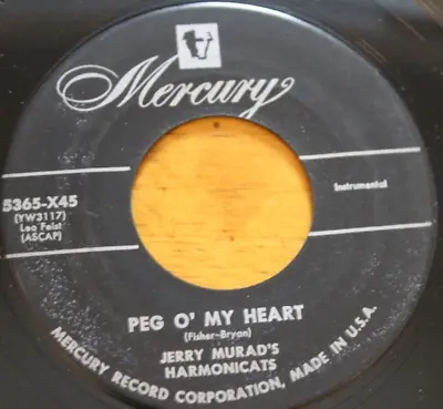 Jerry Murad's Harmonicats Harmonica Boogie 45rpm 7  Jukebox Record Vg Mercury • $9.68