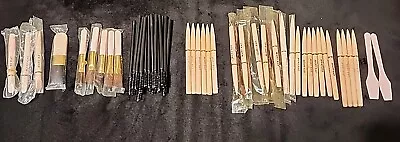 Vintage Lot Of Mary Kay Brushes Pink Retractable Sable Lip Eye Spatula Mascara • $99.99