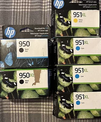 Lot Of HP 950 950XL Black & 951XL Cyan  Yellow Ink Cartridges - • $75